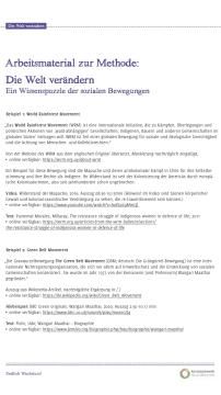 Unterrichtsbaustein: Die Welt verändern - Arbeitsmaterial