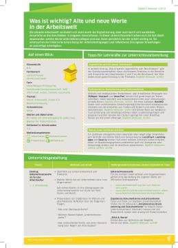 Unterrichtsbaustein: DigiBitS-Unterrichtseinheit: Alte und neue Werte in der Arbeitswelt (pdf)