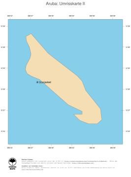 Karte: Landkarte Aruba (Politische Staatsgrenzen und Hauptstadt)