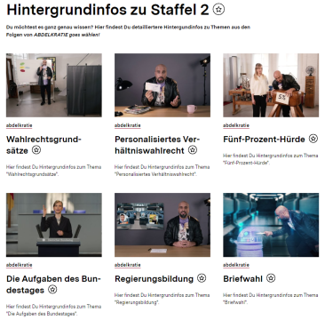 Webseite: ABDELKRATIE goes wählen- die Hintergrundinfos für Lernende