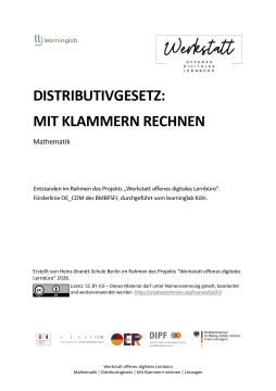 Arbeitsblatt: Distributivgesetz: Mit Klammern rechnen (1) Lösungen