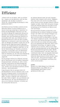 Unterrichtsbaustein: Drei Strategien zur Nachhaltigkeit - Text Effizienz