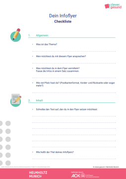 Anleitung: Checkliste Infoflyer