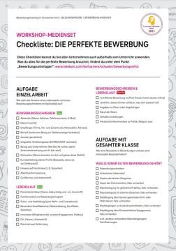 Text: Bewerbungstraining - Checkliste