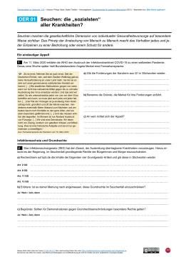 Arbeitsblatt: Arbeitsblatt "OER 01 Seuchen: die „sozialsten“ aller Krankheiten?"