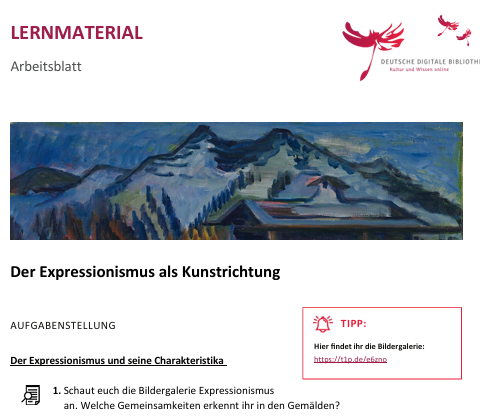Arbeitsblatt: Arbeitsblatt 1: Expressionismus als Kunstrichtung
