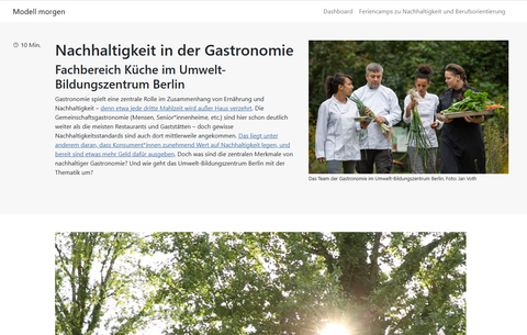 Unterrichtsbaustein: Nachhaltigkeit in der Gastronomie