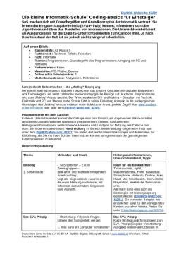 Unterrichtsbaustein: DigiBitS-Unterrichtseinheit: Die kleine Informatik-Schule: Coding-Basics für Einsteiger (odt)