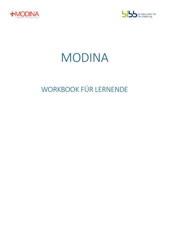 Handbuch: MODINA Workbook für Lernende