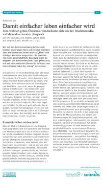 Unterrichtsbaustein: Wo geht´s hier weiter? - Suffizienzpolitik Text 1