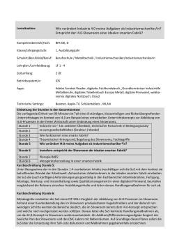 Unterrichtsbaustein: Wie verändert Industrie 4.0 meine Aufgaben als Industriemechaniker/in? (ZIP-Datei)