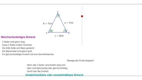 Interaktion: Dreiecksarten nach Seiten