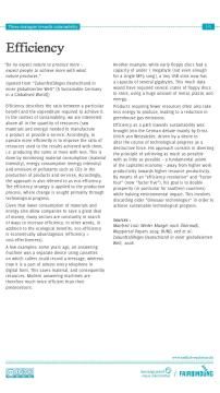 Unterrichtsbaustein: Three strategies towards sustainability - Efficiency