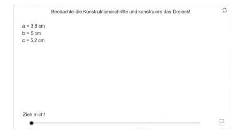 Interaktion: Dreieck konstruieren - SSS-Satz