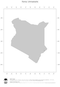 Karte: Landkarte Kenia (Politische Staatsgrenzen)
