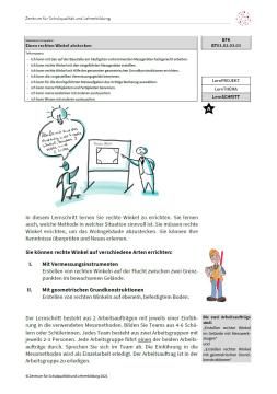 Arbeitsblatt: Einen rechten Winkel abstecken (Niveau A | PDF)