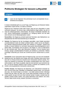 Arbeitsblatt: Modul 8 | Arbeitsblatt 3 "Beispiel: politische Strategien"