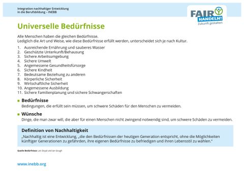Unterrichtsbaustein: Ressourcenspiel Materialien