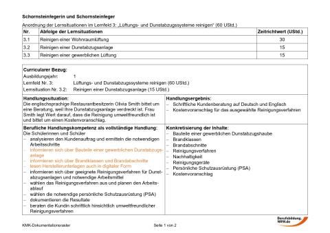 Unterrichtsbaustein: Reinigen einer Dunstabzugsanlage