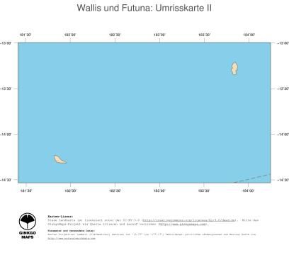 Karte: Landkarte Wallis und Futuna (Politische Staatsgrenzen und Hauptstadt)