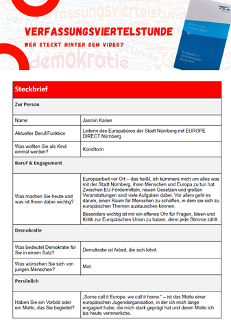 Text: Jasmin Kaiser - Steckbrief