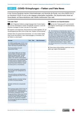 Arbeitsblatt: Arbeitsblatt "OER 02 COVID-19-Impfungen – Fakten und Fake News"