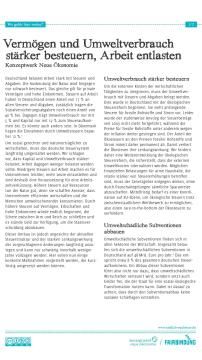Unterrichtsbaustein: Wo geht´s hier weiter? - Sozial-ökologische Steuerreform Text