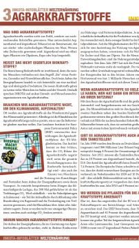 Unterrichtsbaustein: Kleine Bühnen, große Themen - Infoblatt Agrarkraftstoffe