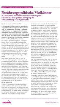 Unterrichtsbaustein: Werkzeuge für Ernährungsdemokratie - Artikel Ernährungspolitische Vielkönner