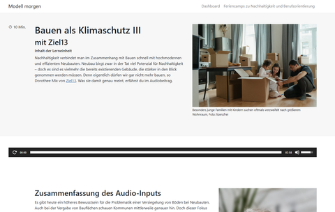 Unterrichtsbaustein: Bauen als Klimaschutz III