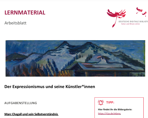 Arbeitsblatt: Arbeitsblatt 2: Der Expressionismus und seine Künstlerinnen und Künstler