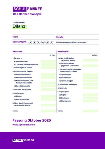 Anleitung: Arbeitsblätter