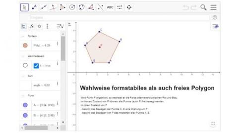 Interaktion: Polygon - drehen, bewegen, verändern