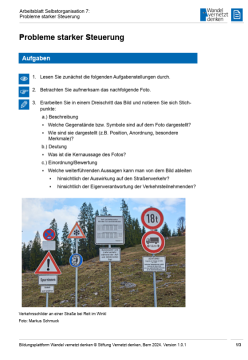 Arbeitsblatt: Modul 8 | Arbeitsblatt 7 "Probleme starker Steuerung"