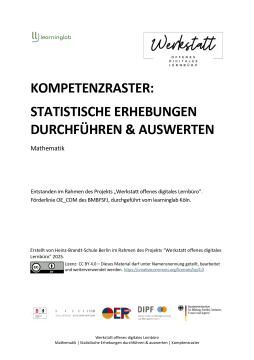 Arbeitsblatt: Statistische Erhebungen durchführen & auswerten: Komptenzraster