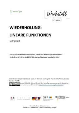 Arbeitsblatt: Lineare Funktionen (Lösungen)