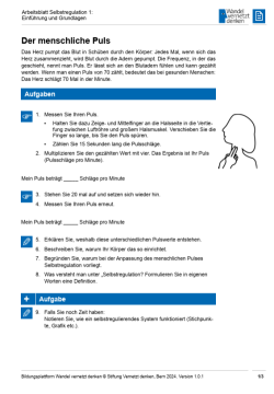 Arbeitsblatt: Modul 9 | Arbeitsblatt 1 "Einführung und Grundlagen"