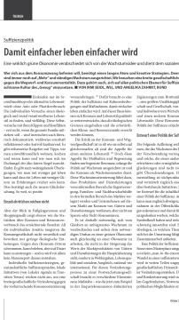 Unterrichtsbaustein: Unter die Lupe genommen - Text Damit einfacher leben einfacher wird