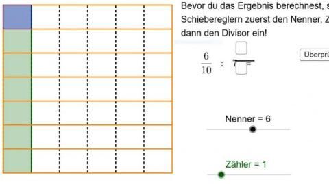 Interaktion: Bruch durch natürliche Zahl