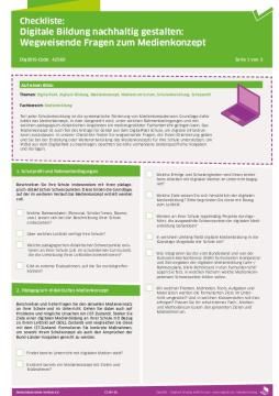 Text: DigiBitS-Checkliste: Digitale Bildung nachhaltig gestalten (pdf)