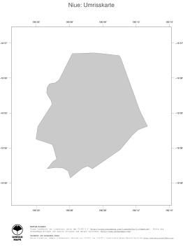 Karte: Landkarte Niue (Politische Staatsgrenzen)