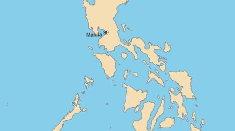 Karte: Landkarte Philippinen (Politische Staatsgrenzen und Hauptstadt)