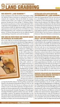 Unterrichtsbaustein: Kleine Bühnen, große Themen - Infoblatt Land Grabbing
