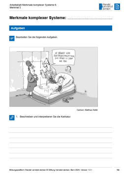 Arbeitsblatt: Modul 6 | Arbeitsblatt 6 "Merkmale komplexer Systeme: Grenzwerte"