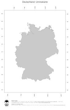 Karte: Landkarte Deutschland (Politische Staatsgrenzen)