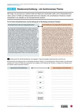Arbeitsblatt: Arbeitsblatt "OER 03 Staatsverschuldung – ein kontroverses Thema"