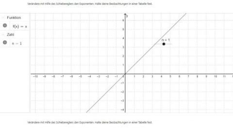 Interaktion: Potenzfunktionen mit ganzzahligem Exponent