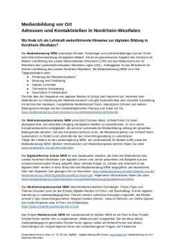 Text: Medienbildung vor Ort: Linktipps, Adressen, Kontaktstellen für NRW (odt)