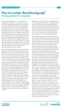 Unterrichtsbaustein: Speed - Hintergrundtext soziale Beschleunigung