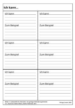 Arbeitsblatt: Ich kann... Blanco-Arbeitsblatt Argument-Struktur